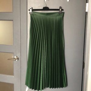 Zara emerald green midi skirt